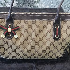 Authentic Gucci Brown Boston Bag